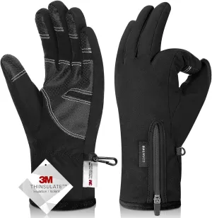 -10℉ Waterproof Winter Gloves for Men & Women, 5-Layer Touch Screen Breathable Cold Weather Gloves