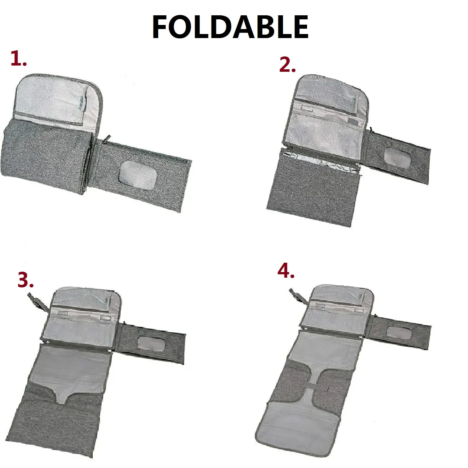 , Gray Kit, Gift Waterproof Shower Pad, Changing Baby Diaper Limited quantity Changing Travel Curated collection Portable