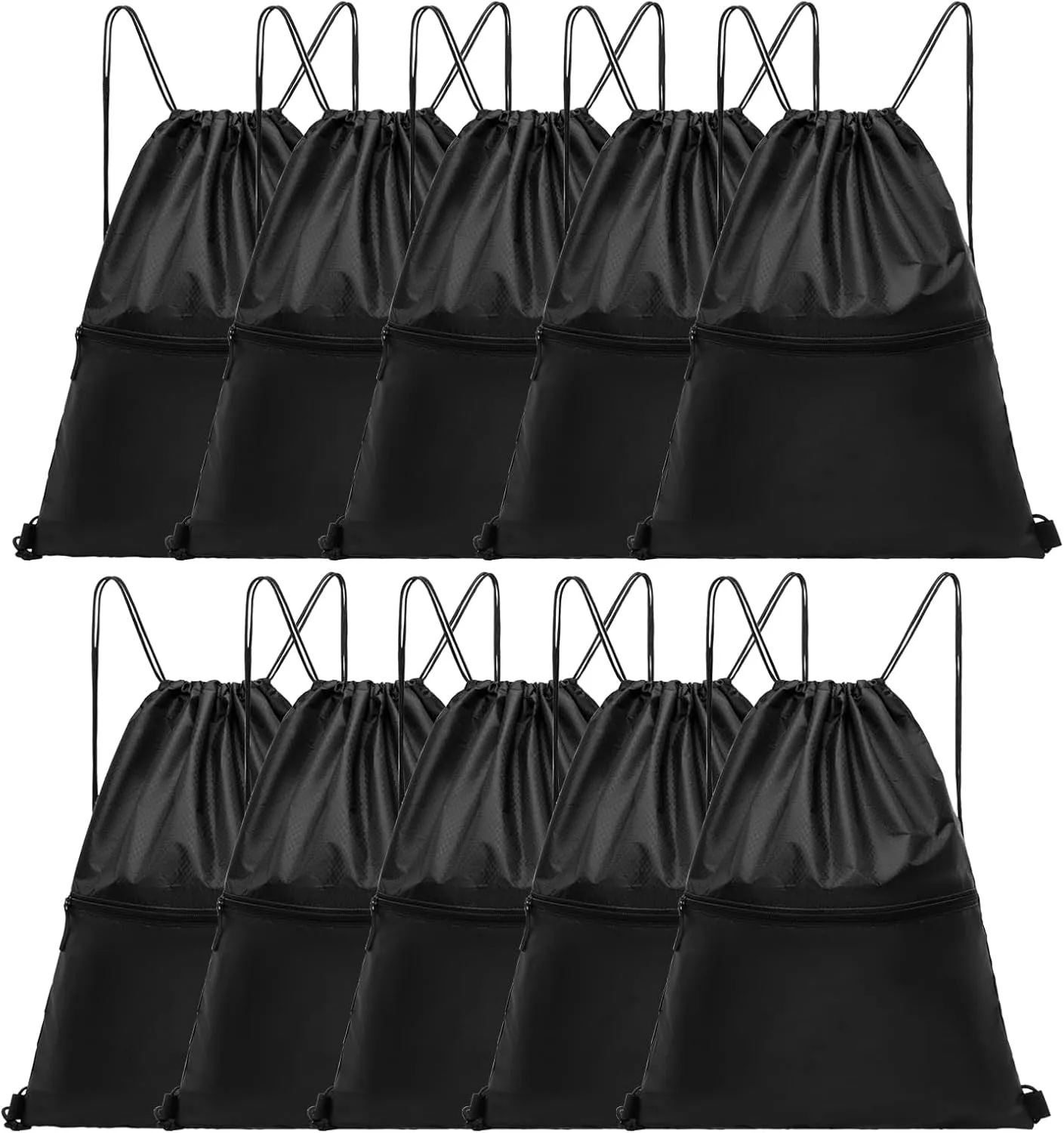 10pcs Drawstring Backpack String Bag: Gym Drawstring Bag for Men Bulk