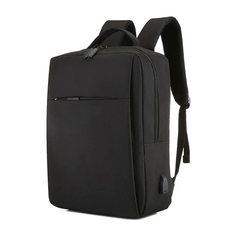 15.6 Laptop Backpack With Usb Charging - Waterproof Oxford Cloth Large Capacity - Grey