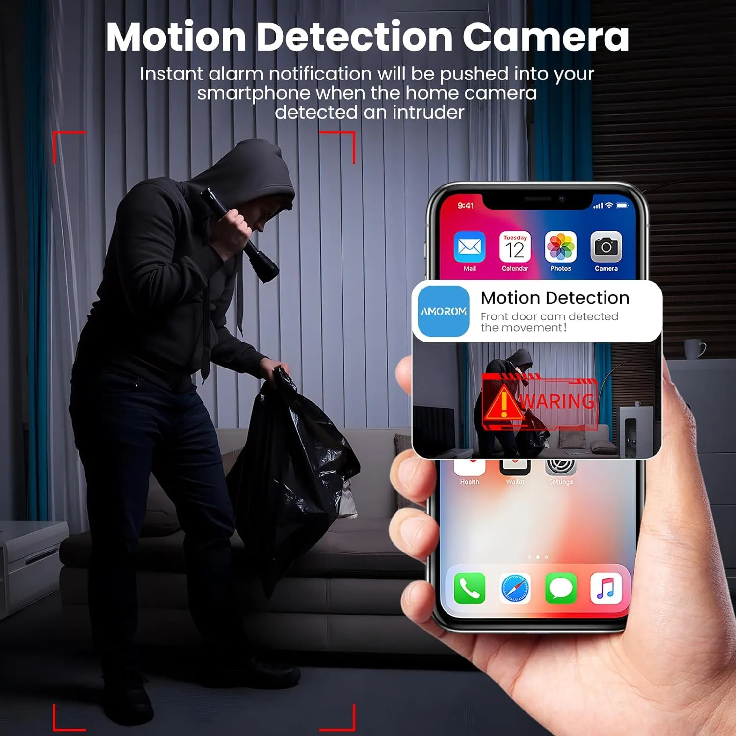 2 Pack Security Camera Indoor for House/Baby/Elder/Dog/Cat, WiFi Indoor Camera with Video/Audio 24/7 Recording, Night Vision, AI Detection, SD Card/Cloud Storage, Google Assistant/Alexa Support