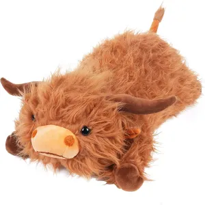20” Weighted Highland Cow Stuffed Animals for Adults & Kids, 5lbs Large Weighted Highland Cow Lap Animals Plush Gift for Valentine Birthday Holidays
