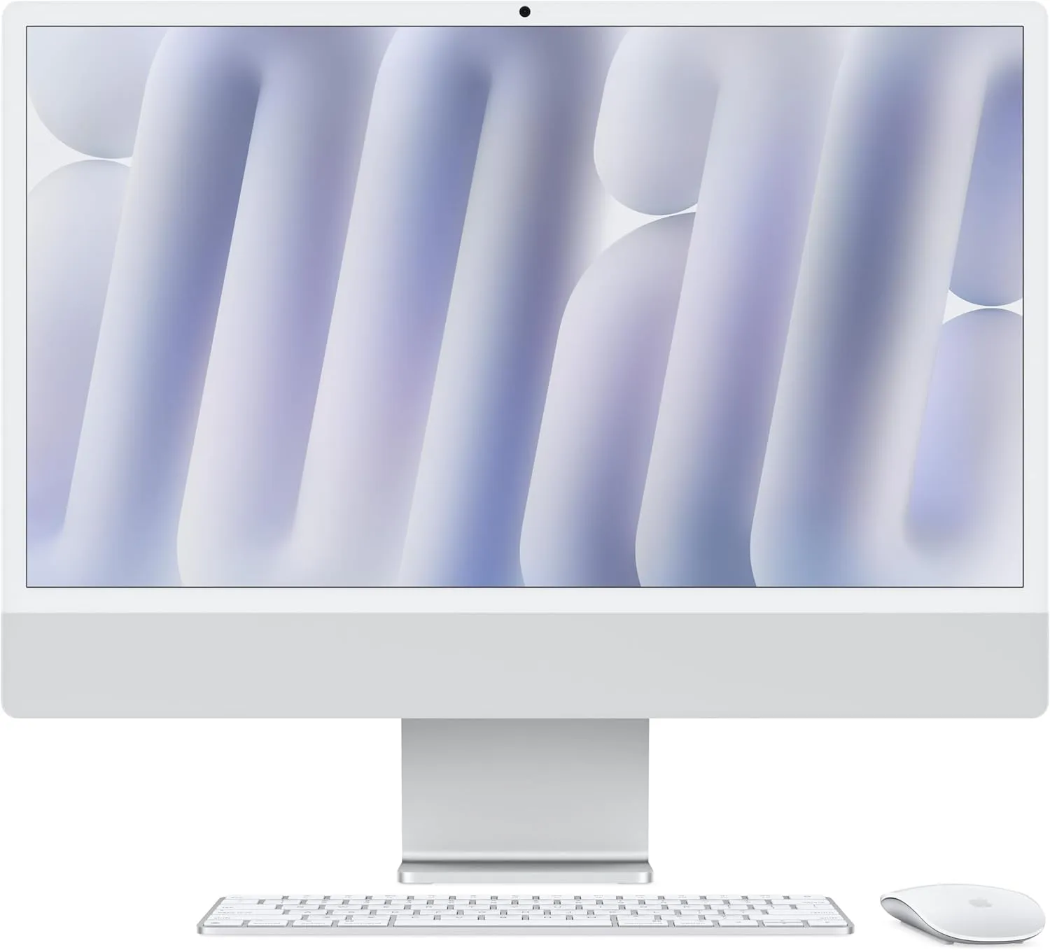 2024 Apple iMac Air with Apple M4 chip 8-core (24-inch, 16GB RAM, 256GB SSD Storage) Silver (Renewed)