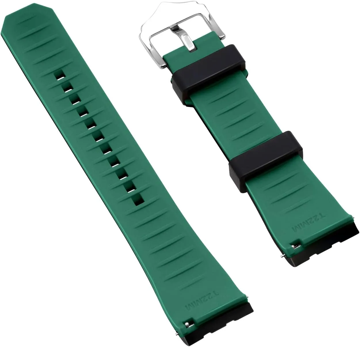 20mm 22mm Silicone Universal Watch Band Curved End Two Colors Black White Green Blue Orange Red Gray Rubber Quick Release Watch Strap for Men Women