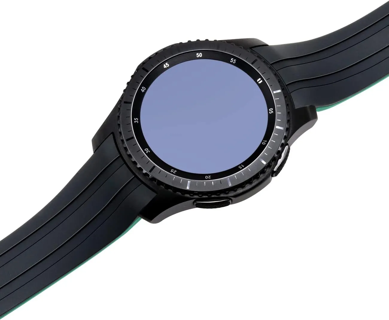 20mm 22mm Silicone Universal Watch Band Curved End Two Colors Black White Green Blue Orange Red Gray Rubber Quick Release Watch Strap for Men Women