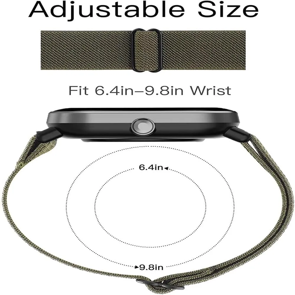 20mm/22mm band For Amazfit GTS 4/2/2e/3/GTS2 Mini/GTR/4/3/Pro/GTR2/42mm/ Nylon Elastic Watch Bracelet For Amazfit bip strap