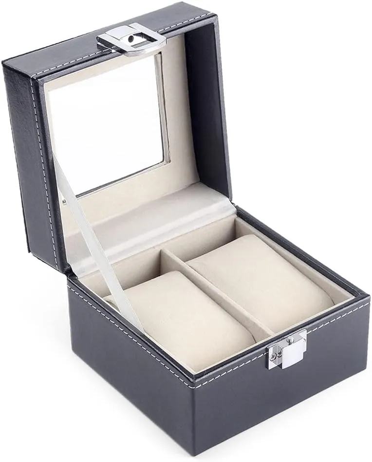 2/3/6 Slots Watch Storage Box Pu Leather Watch Organizer Mechanical Watches Display Holder Cases Jewelry Gift Box(2)