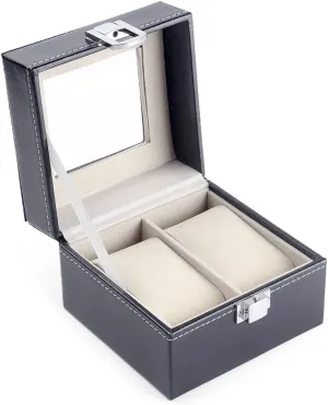 2/3/6 Slots Watch Storage Box Pu Leather Watch Organizer Mechanical Watches Display Holder Cases Jewelry Gift Box(2)