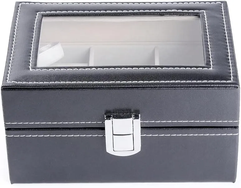 2/3/6 Slots Watch Storage Box Pu Leather Watch Organizer Mechanical Watches Display Holder Cases Jewelry Gift Box(2)