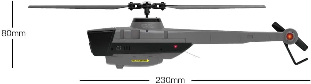 2.4G RC Helicopter with 1080P Camera, C128 4CH Single-Rotor Brushless Remote Control Helicopter with 6-Axis Gyro One Key Take Off/Landing Optical Flow Positioning