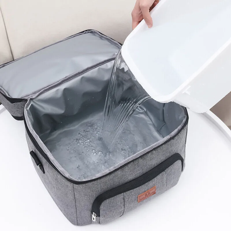 24L Insulated Cooling Picnic Travel Camping Cooler Bag Lunch Foods Ice Drink UK