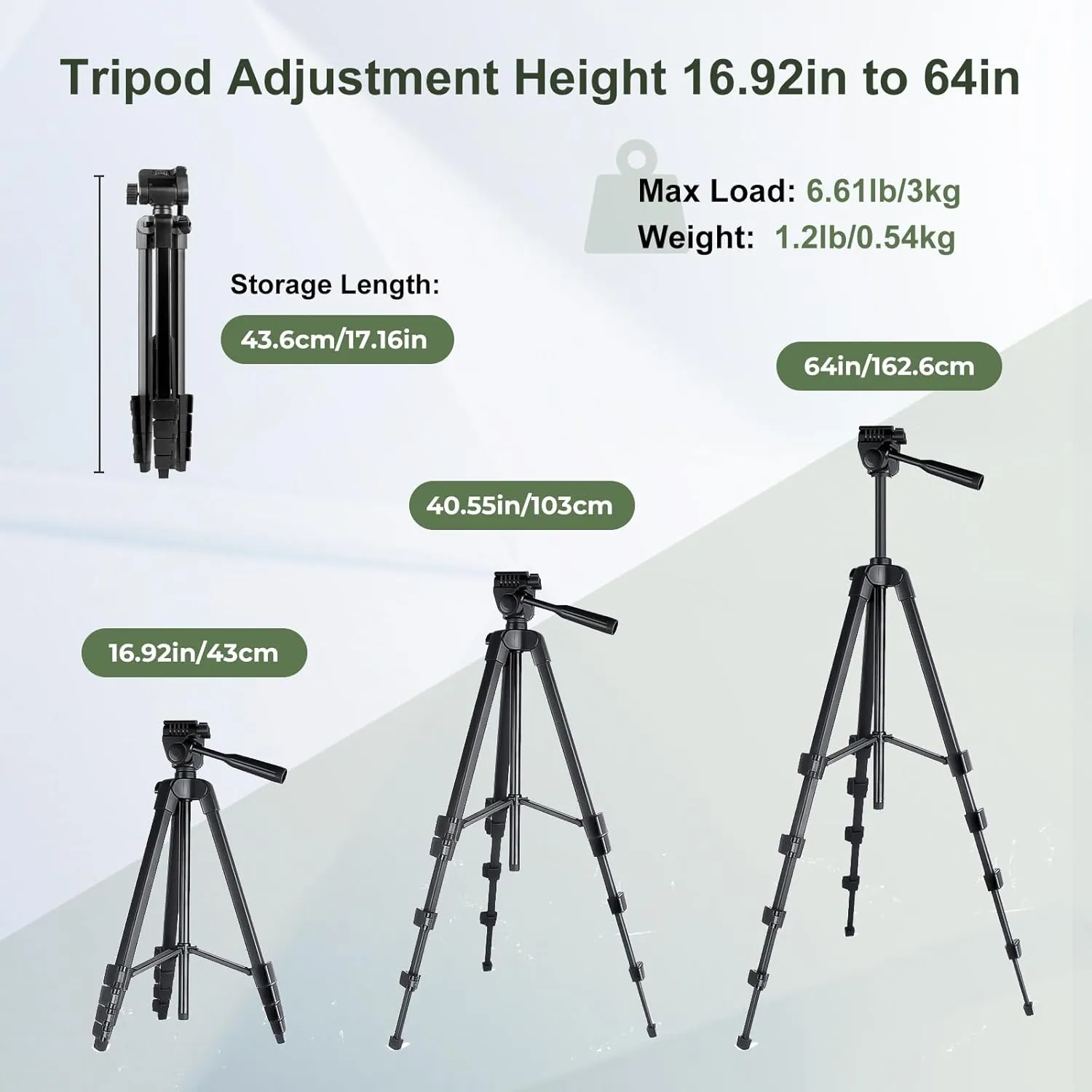 25-75x60 Spotting Scope with 64in Tripod, Carry Bag - Clear Low Light Vision Spotting Scopes - Fogproof Spotting Scopes for Target Shooting, Hunting, Birding, Wildlife Viewing (Grey)