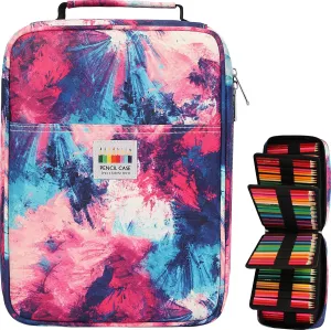 274 Slot Colored Pencil Case Pen Bag with Zipper for Artist Storage Organizer for Watercolor Pencil Gel Pen Marker Highlighter Large Capacity Handy Pencil Holder(Fireworks)