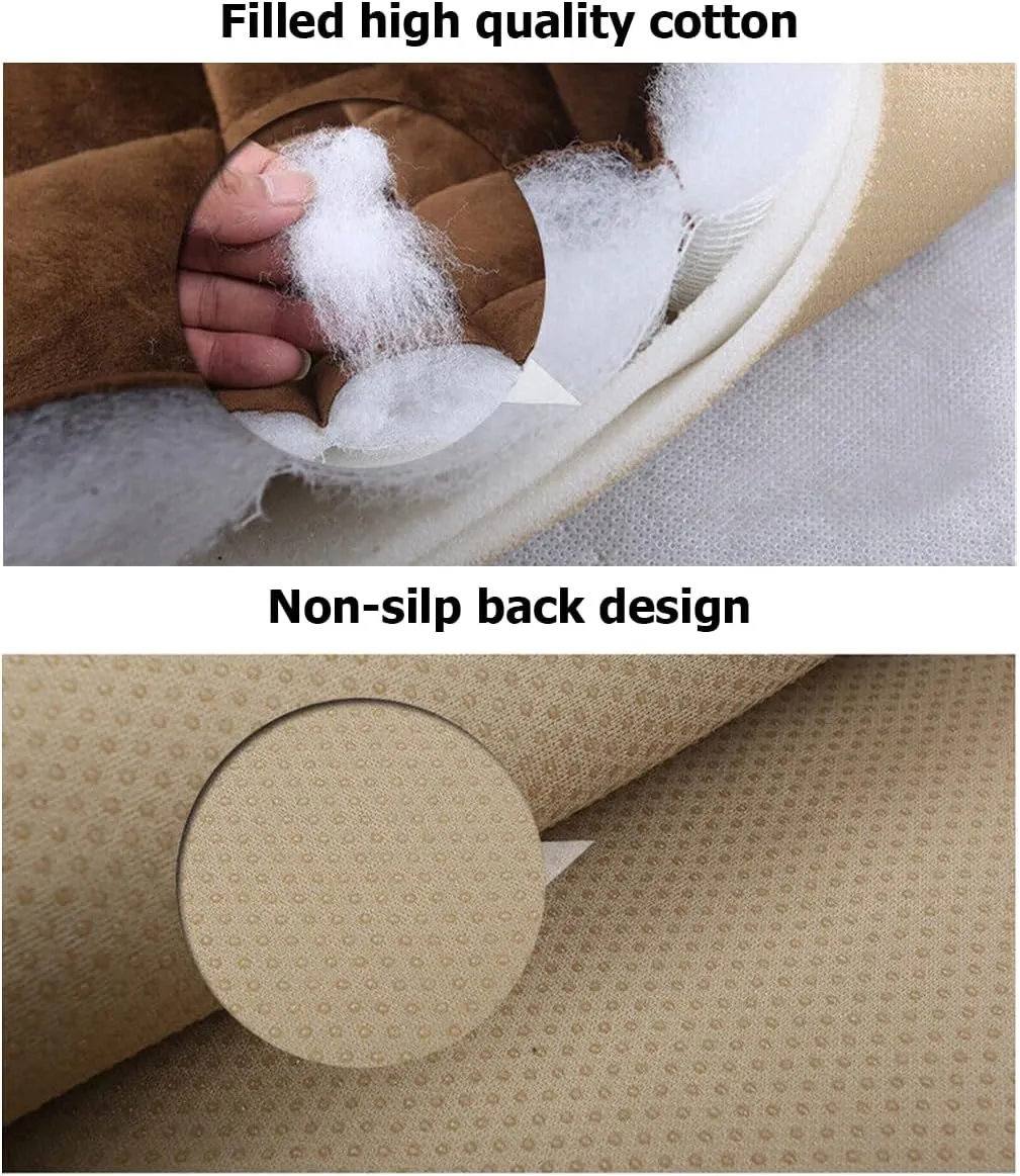 2PCS Car Seat Cushion, Automotive Breathable Comfort Memory Foam Thin Driver Seat Pad with Non-Slip Rubber Bottom & Storage Pouch, Universal for Vehicle Truck Van SUV Office Chair (Red)