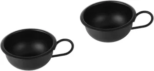 2pcs Men Metal Shaving Bowl Shaving Cream Soap Dish for Home Salon Use Design for Easy Storage for Men