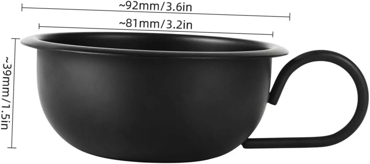 2pcs Men Metal Shaving Bowl Shaving Cream Soap Dish for Home Salon Use Design for Easy Storage for Men