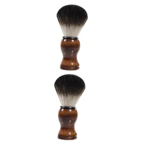 2pcs Portable Beard Cleaning Brush Soft Nylon Bristles for Gentle Grooming Compact Design for Travel Skin-friendly Shaving Brush for Men for Beard Care