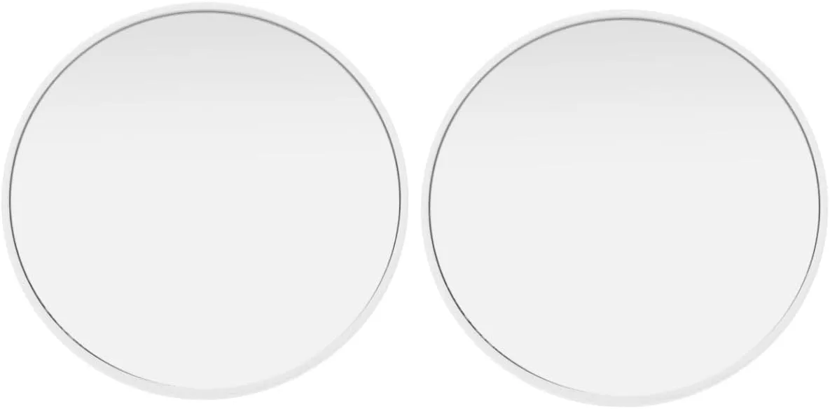 2pcs Suction Cup Makeup Mirror Easy Installation No-Drill Design for Bathroom Bedroom Portable Magnifying Mirror with Strong Hold High-Definition Reflection for Daily Use