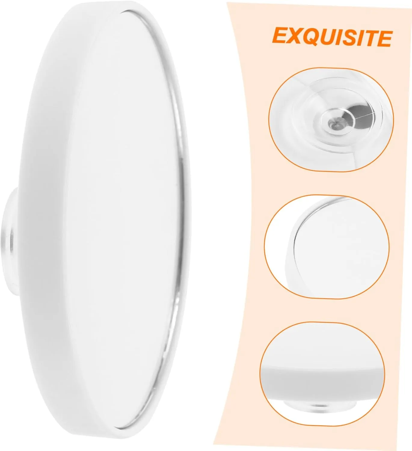 2pcs Suction Cup Makeup Mirror Easy Installation No-Drill Design for Bathroom Bedroom Portable Magnifying Mirror with Strong Hold High-Definition Reflection for Daily Use
