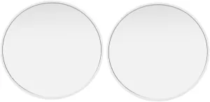2pcs Suction Cup Makeup Mirror Easy Installation No-Drill Design for Bathroom Bedroom Portable Magnifying Mirror with Strong Hold High-Definition Reflection for Daily Use