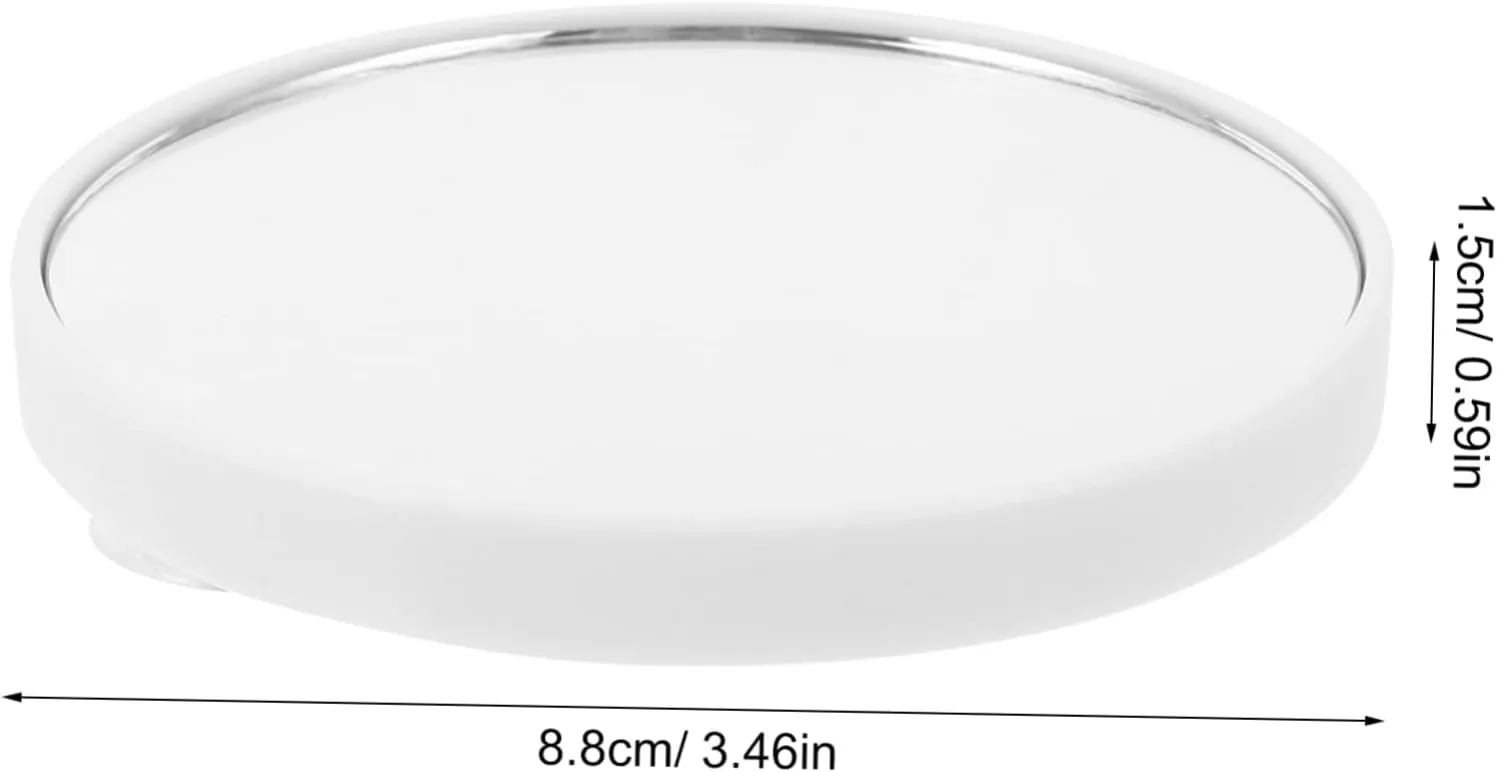 2pcs Suction Cup Makeup Mirror Easy Installation No-Drill Design for Bathroom Bedroom Portable Magnifying Mirror with Strong Hold High-Definition Reflection for Daily Use
