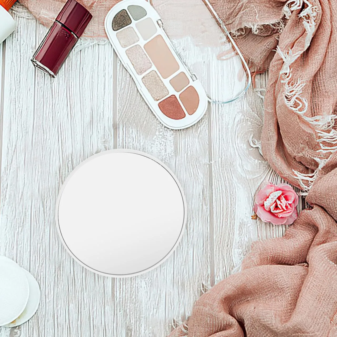 2pcs Suction Cup Makeup Mirror Easy Installation No-Drill Design for Bathroom Bedroom Portable Magnifying Mirror with Strong Hold High-Definition Reflection for Daily Use