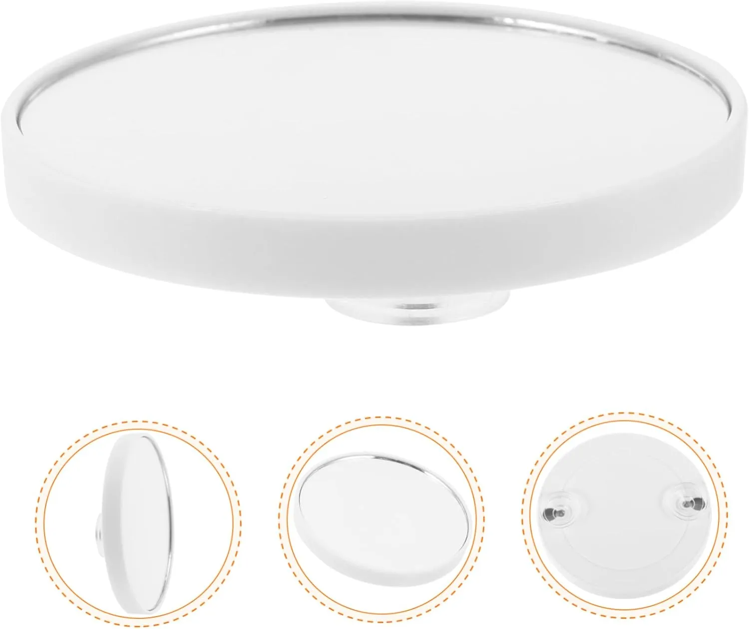 2pcs Suction Cup Makeup Mirror Easy Installation No-Drill Design for Bathroom Bedroom Portable Magnifying Mirror with Strong Hold High-Definition Reflection for Daily Use