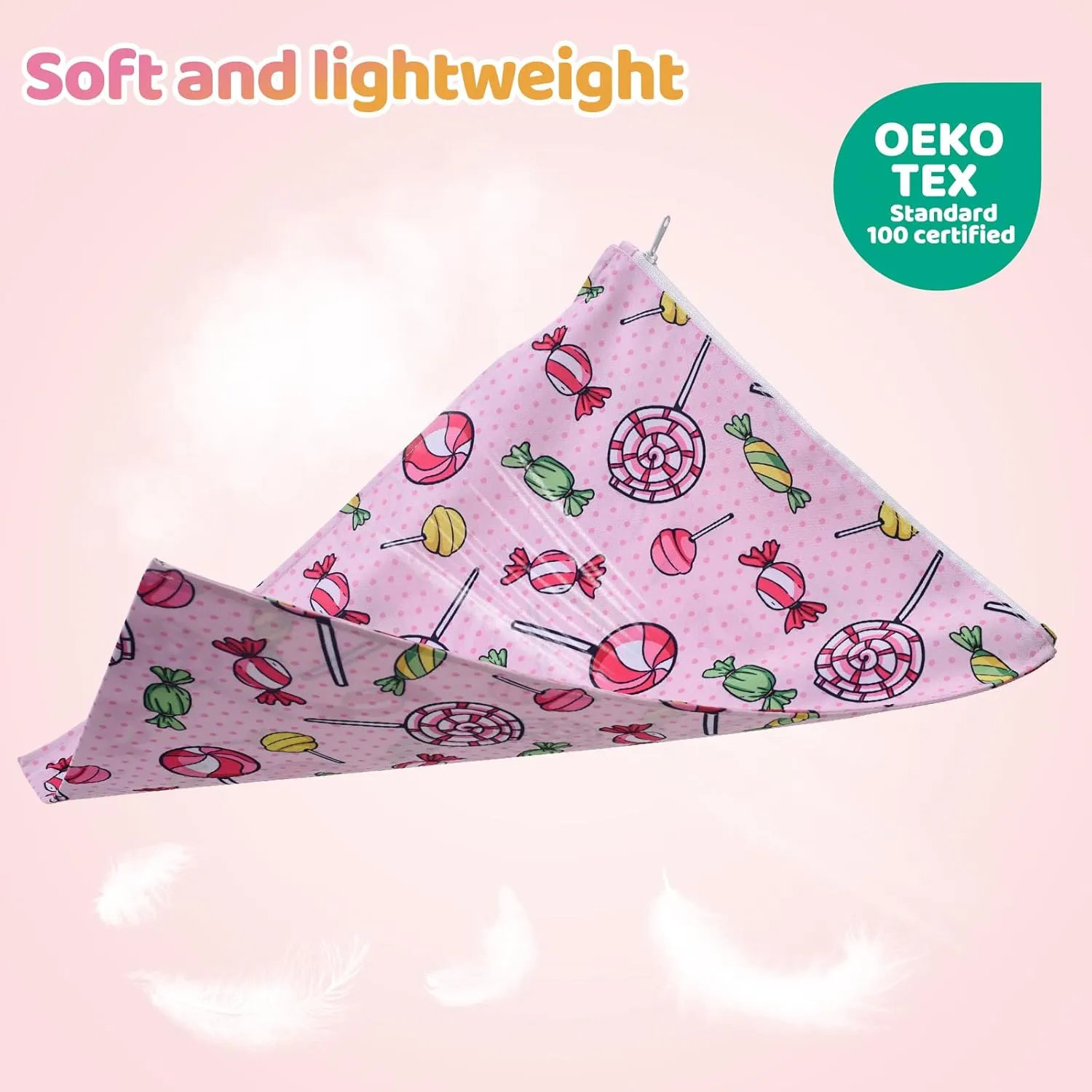 2pcs Waterproof Wet bags for Baby Cloth Diaper Soiled Items Swimsuit Travel Beach Pool Pump Parts Dirty Yoga Gym Clothes Makeup Bag Reusable&Lightweight-Ice Cream,Lollipop