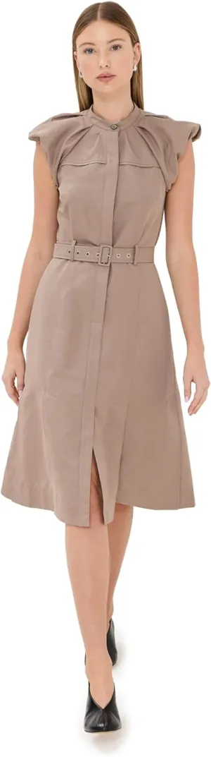 3.1 Phillip Lim Women's Puff Sleeve Belted Shirt Dress