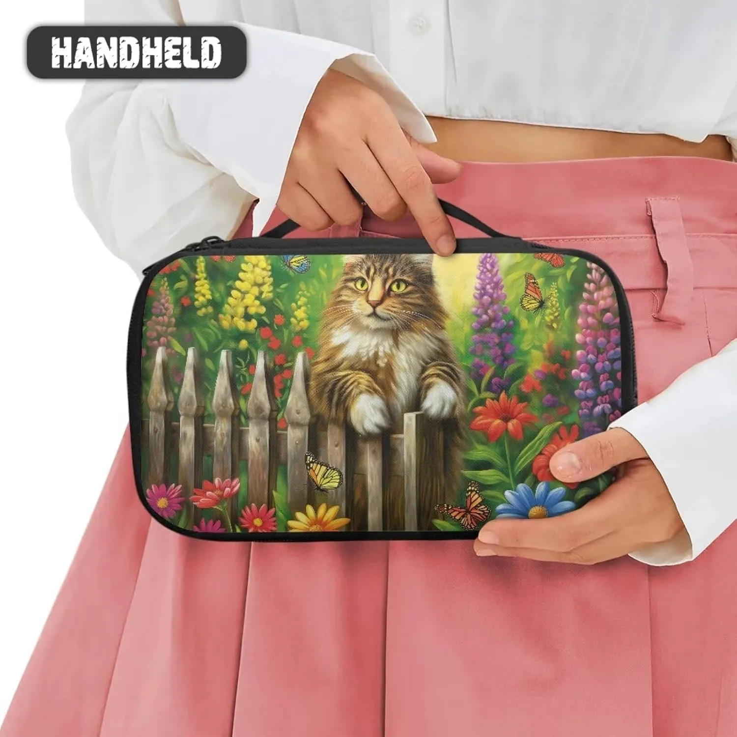 3D Cat Travel Toiletry Bag Womens Makeup Travel Bag Lightweight Skin Care Bag Large Capacity Travel Cosmetic Bag Organizer Multifunction Toiletries Storage Pouch Birthday Gifts for Women