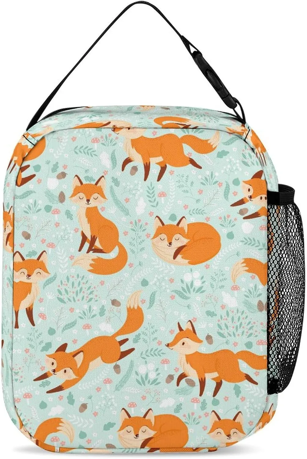 3pcs Cartoon Jungle Fox Backpack Set, Multi-functional Laptop Bag 17in Water Resistant Travel Daypack, Large Capacity Double Shoulder Backpack With Lunch Bag (Cartoon Jungle Fox