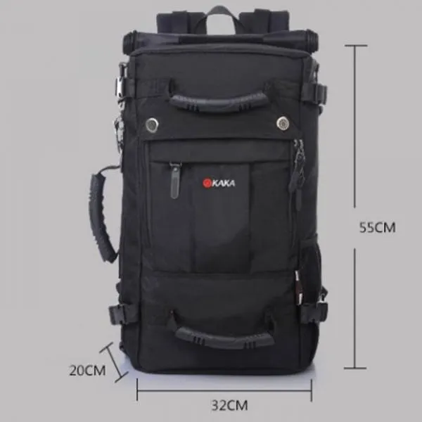 40L Large Capacity Oxford Backpack Multifunctional Shoulder Bag for Outdoor Camping Hiking Climbing Travelling Black