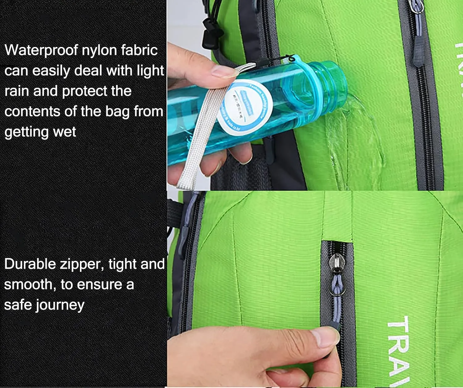 40L Outdoor Climbing Bag Lightweight Portable Backpack for Travel Hiking Mountaineering Skiing Daypack(Orange)