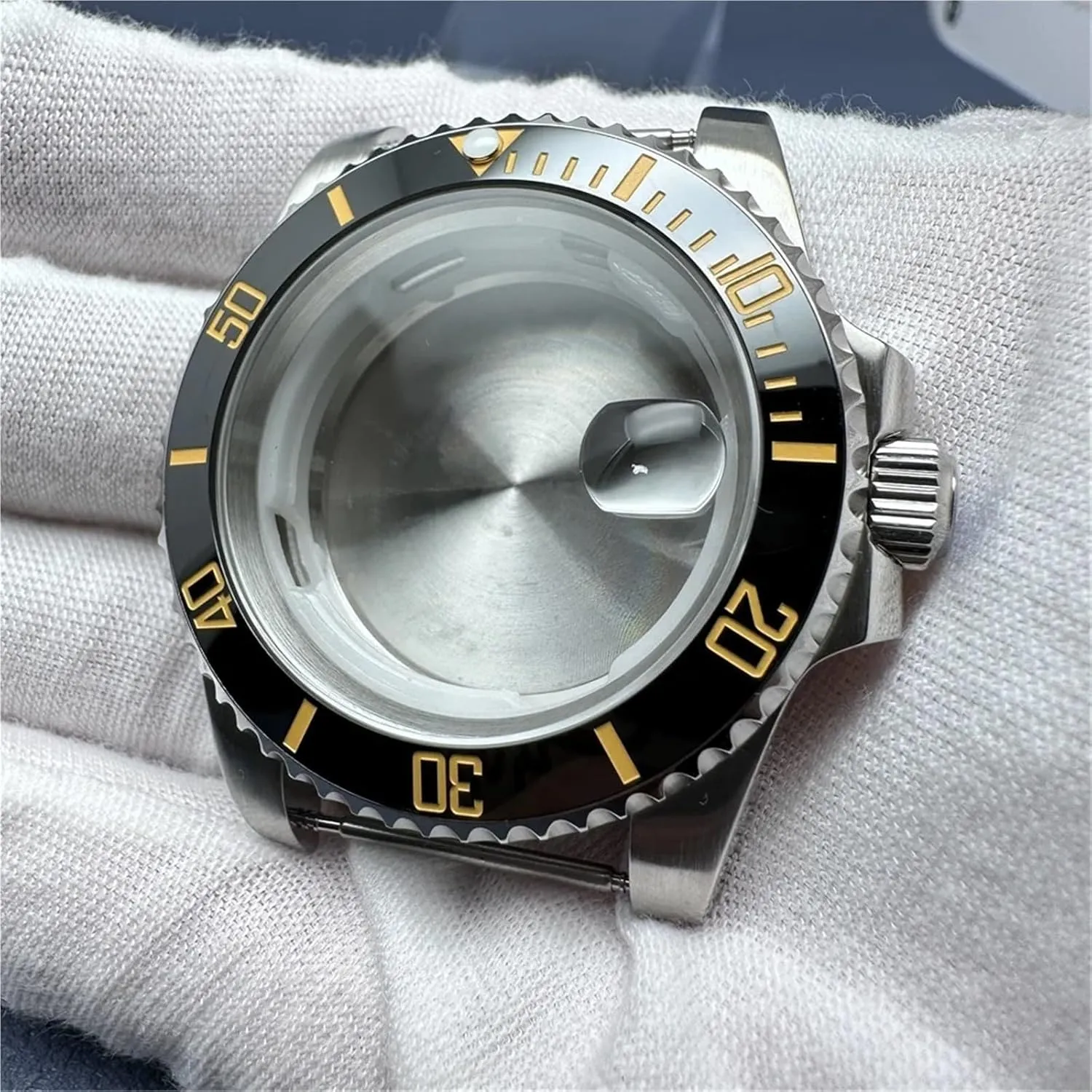 40mm Stainless Steel Watch Case Mechanical Watch Accessories Set for 8200/8215/2813/3804 Movement Men's
