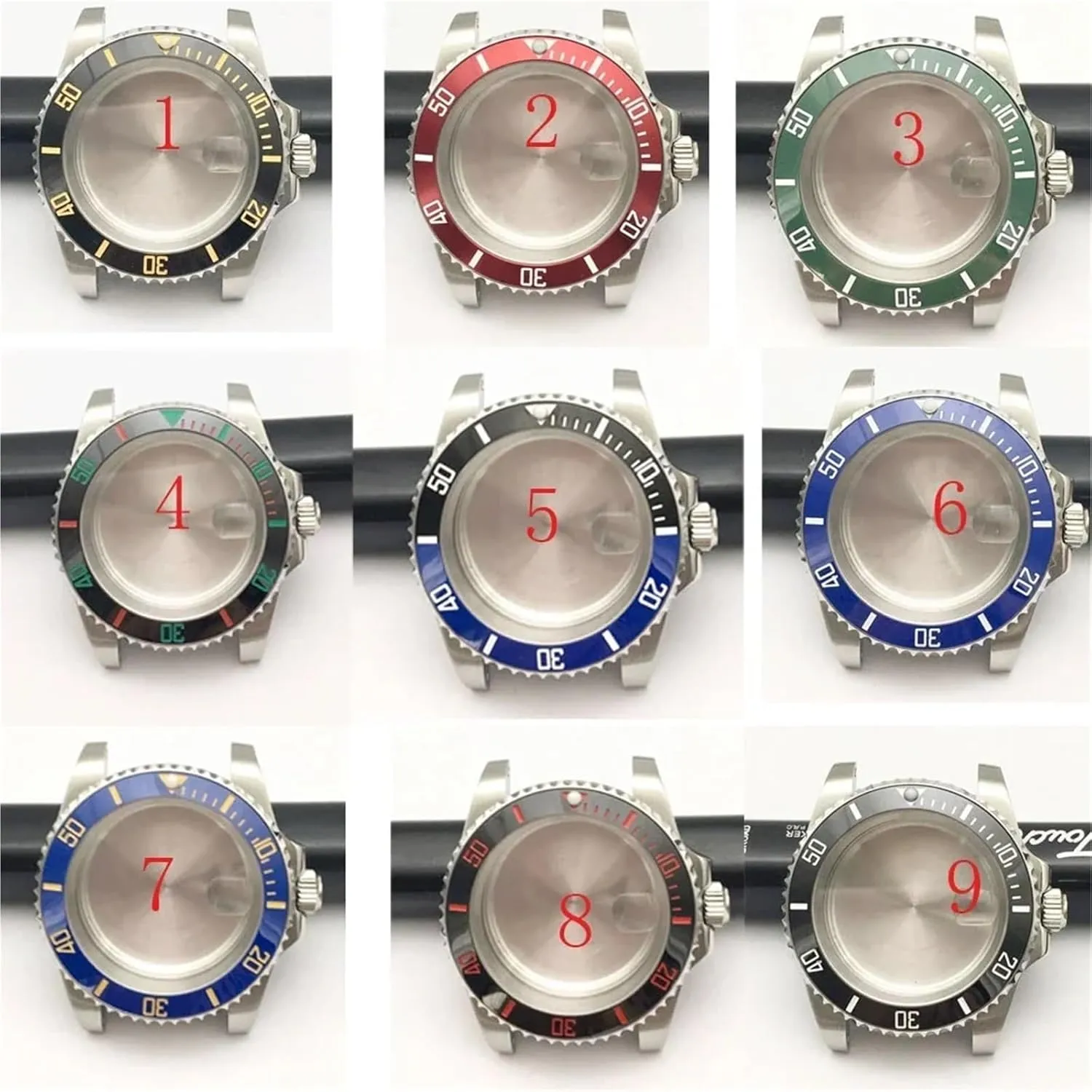 40mm Stainless Steel Watch Case Mechanical Watch Accessories Set for 8200/8215/2813/3804 Movement Men's
