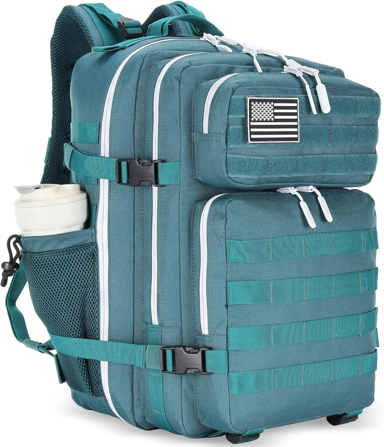 45L Tactical Assault Backpack 3 day assault pack with Molle Waterproof backpack Rucksack for Tactical Backpacks (Blackish Green)