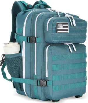 45L Tactical Assault Backpack 3 day assault pack with Molle Waterproof backpack Rucksack for Tactical Backpacks (Blackish Green)