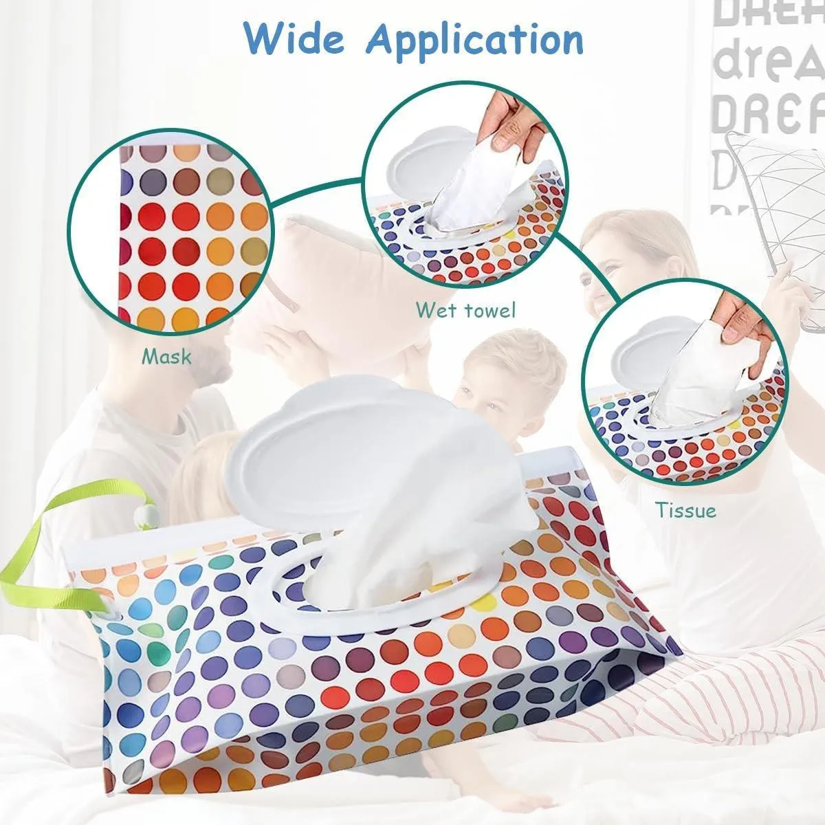 5PCS Dispenser Travel Wet Wipe Bag Pouch Baby Care Portable Tissue Case Holder