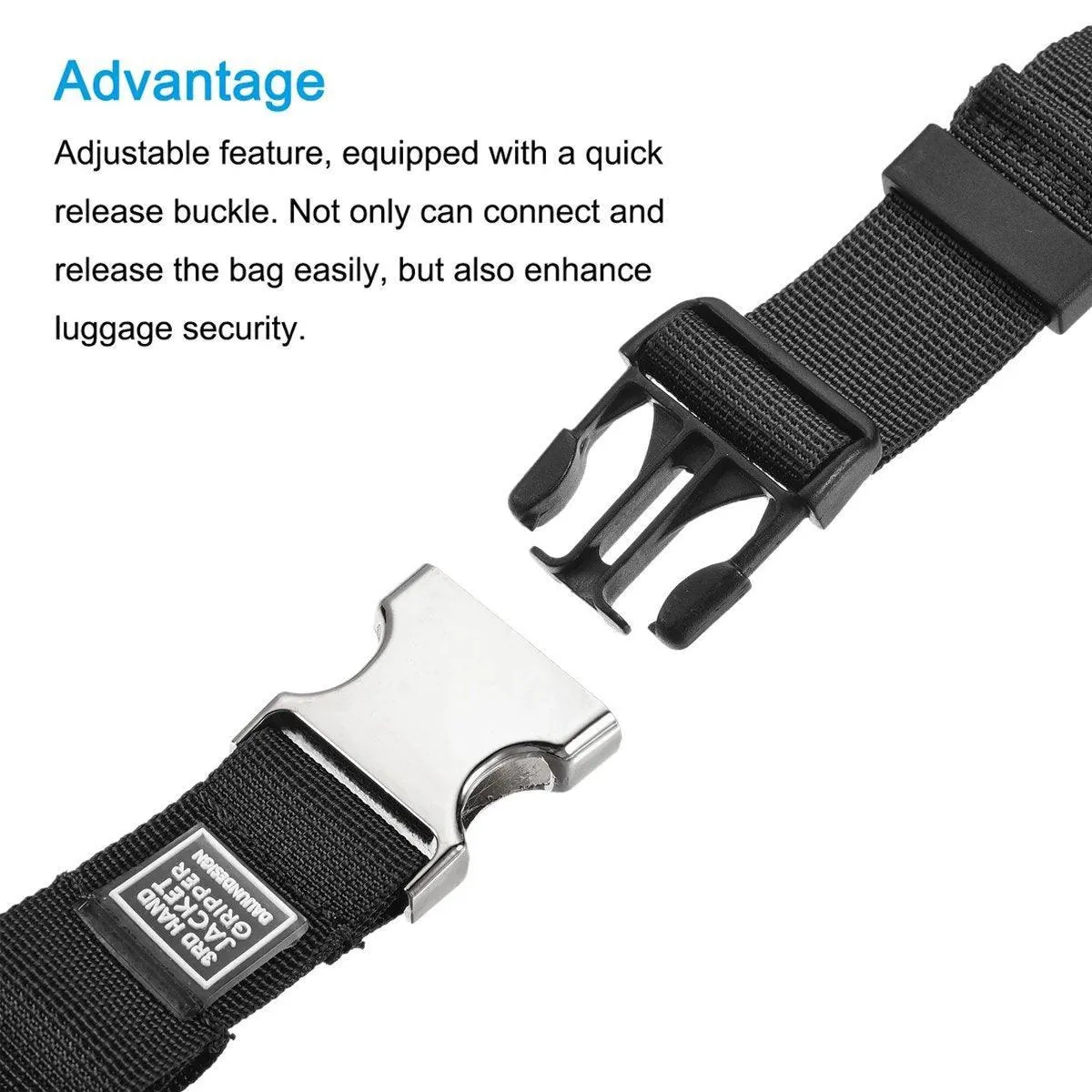5PCS Luggage Anti Theft Multi-role Metal Buckle Hook Load Bearing Suitcase Strap