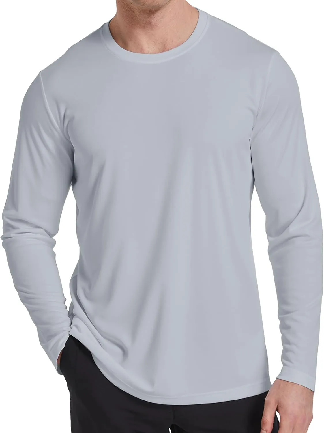 6 Pack Men's Quick Dry Long Sleeve Shirts UPF 50  UV Sun Protection SPF Shirt Moisture Wicking T-Shirt for Casual Workout
