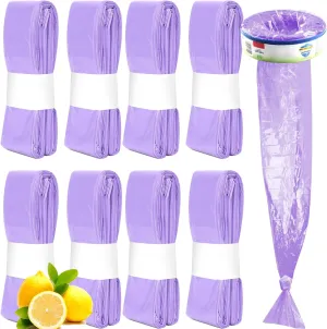 8 Pack Diaper Pail Bags Refill,Suitable for Genie Pail&Munchkin Pail and Angelcare Pail, (the Cartridge Is Not Included) With Lemon Fragrance (purple) Genie Diaper Pail Refill Bags