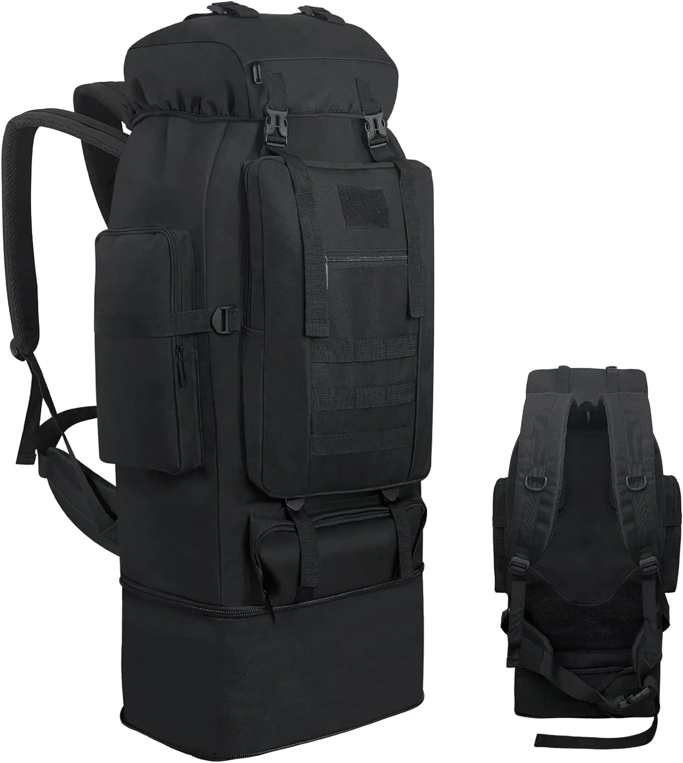 80L 100 Liters Camping Hiking Military Tactical Backpack,Water Resistant Large Travel Daypacks Outdoor MOLLE Rucksack