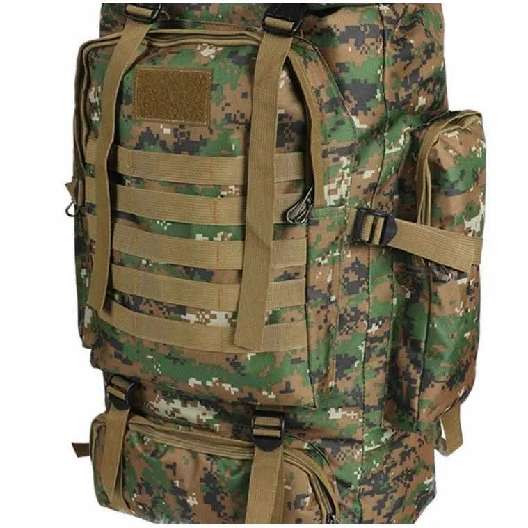 80L Military Tactical Backpack Rucksack Hiking Camping Outdoor Trekking Army Bag