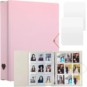 A4 Kpop Photocard Binder with 25 Pages 225 Pockets, 2 x 3 inch Kpop Photocard Holder Book, Photo Album for Fujifilm Instax Mini Camera Photocard Binder for Polaroid SnapTouch
