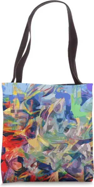 Abstract Random Chaotic Color Splashes Pattern Design Tote Bag