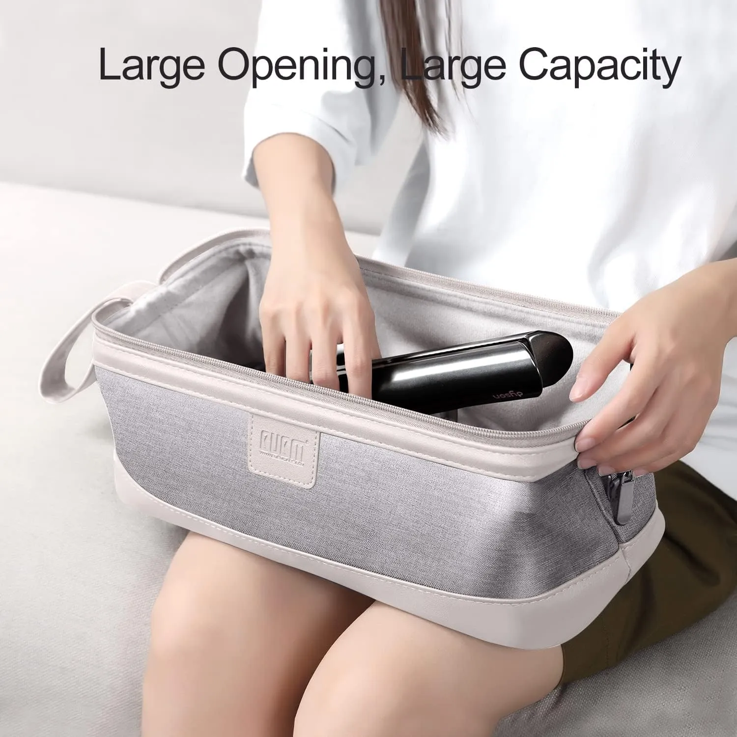 Airwrap Travel Case for Dyson/Shark Flexstyle, Complete Styler and Attachments Travel Pouch - Dark Gray