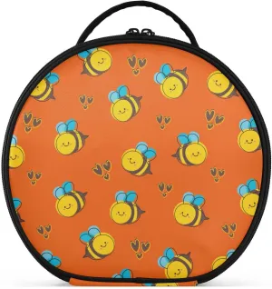 ALAZA Cute Cartoon Bee Portable Cosmetic Bag Large Capacity Travel Makeup Case Organizer