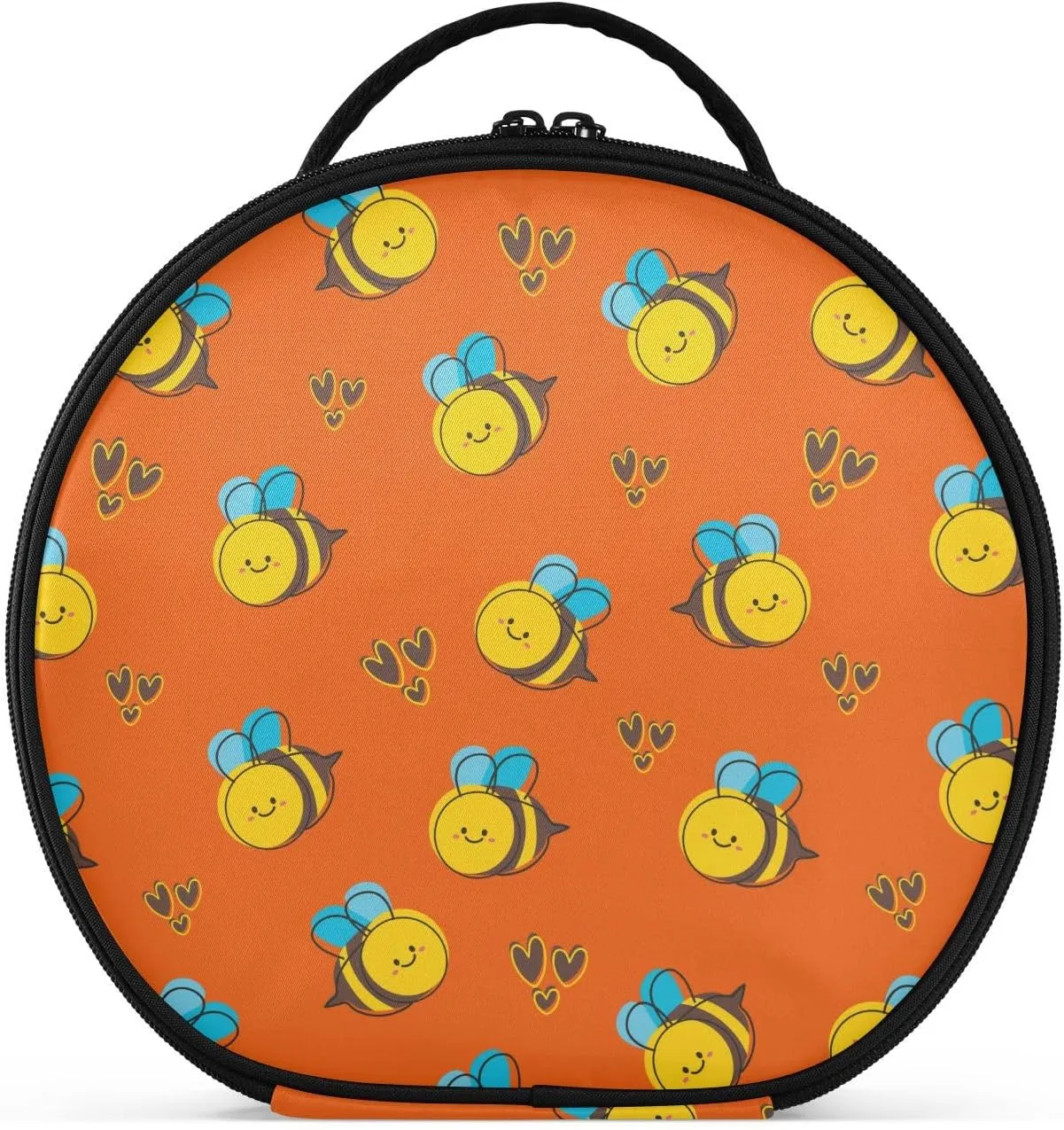 ALAZA Cute Cartoon Bee Portable Cosmetic Bag Large Capacity Travel Makeup Case Organizer