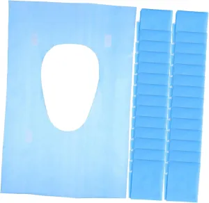 Alipis 60Pcs Disposable Toilet Seat Covers for Travel Safe Reliable Toilet Covers for Public Bathrooms Hotels Airports Easy to Use Non Slip Design Fits Toilet Seats