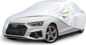 All Weather Waterproof car Cover for Audi A6 1997-2005,Zipper Cotton Universal, All-Weather UV Protection, Snow Proof, Wind Proof, dust Proof